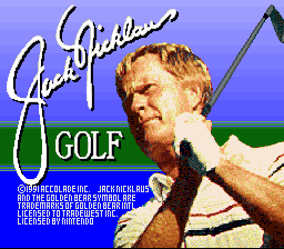 Jack Nicklaus Golf (Europe) Title Screen